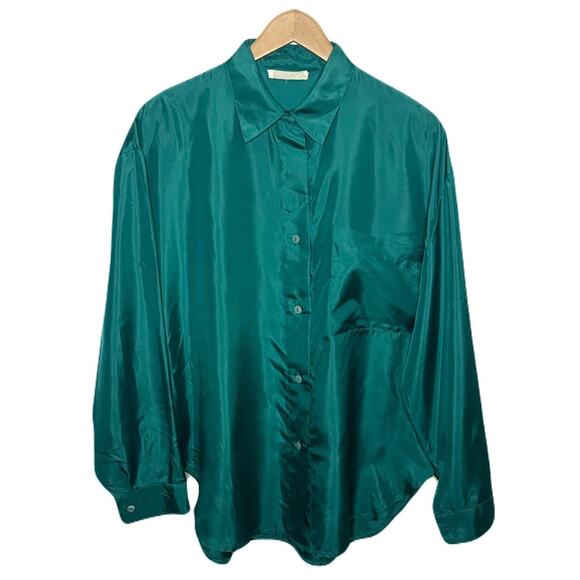 Charisma Long Sleeve 100% Silk Button Down Top Women’s Size 16W-36 - Picture 1 of 7
